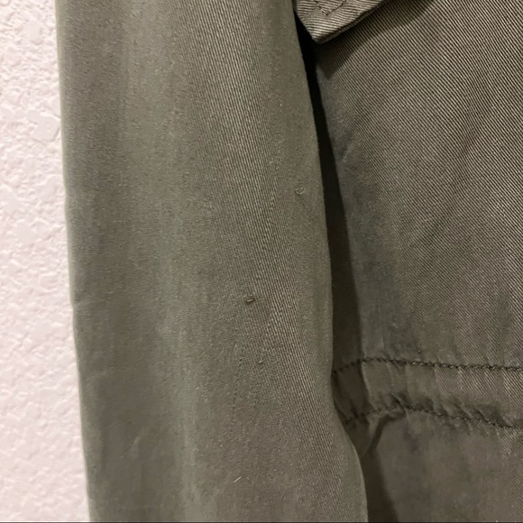 Pam & Gela Utility Cargo Military Jacket Army Green Zip Snap Button Womens Sz M - Picture 8 of 13